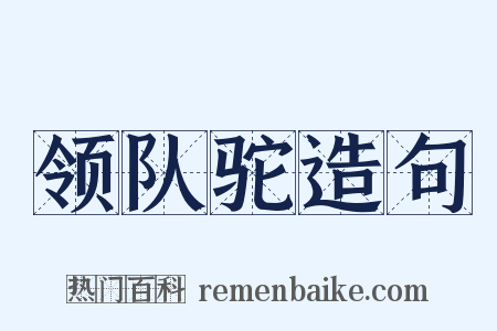 领队驼造句是什么意思的图片